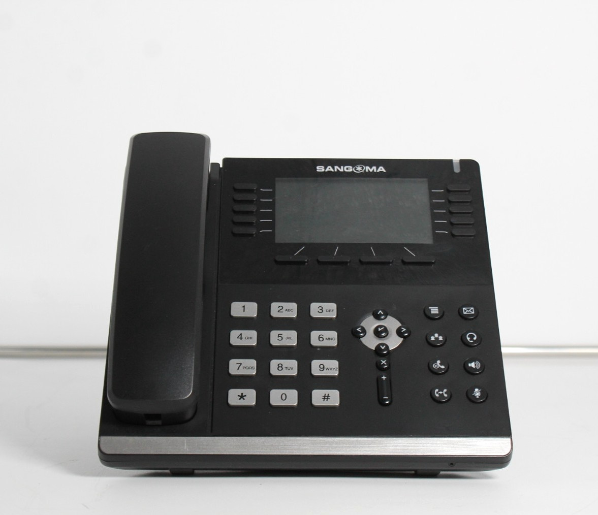Lot of 5 Sangoma S705 IP POE Gigabit VoIP IP Office Phones w/ Handsets & Stands