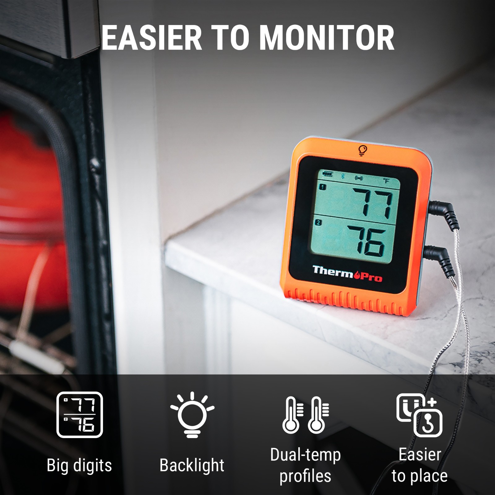 TempPro TP920 Bluetooth Wireless Meat Thermometer 4-Piece BBQ Cooking Set