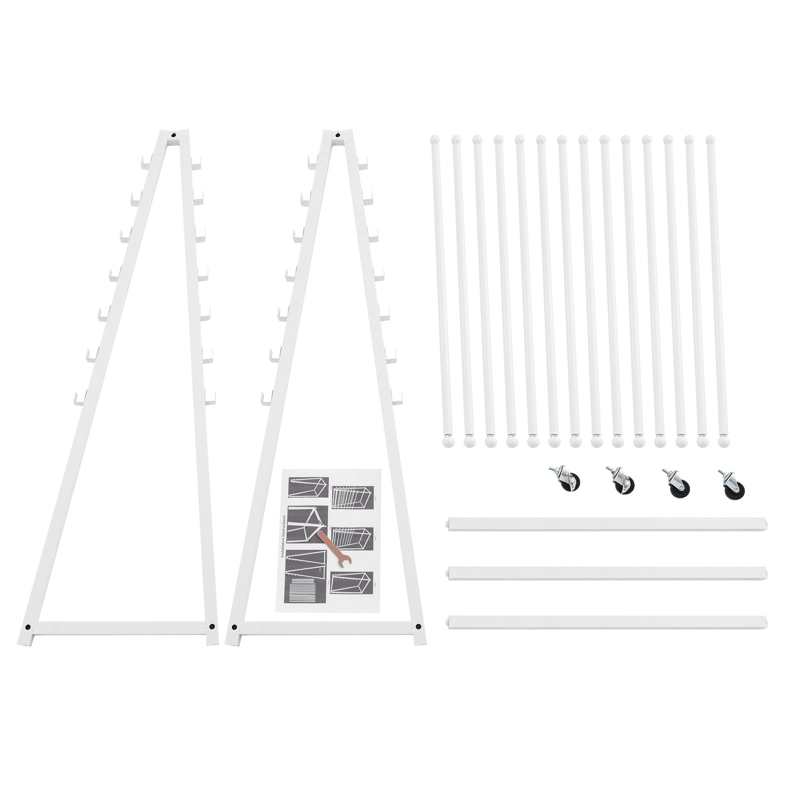Ribbon Storage Rack 15 Tier Ribbon Organizer Double-Sided Scarf Rack