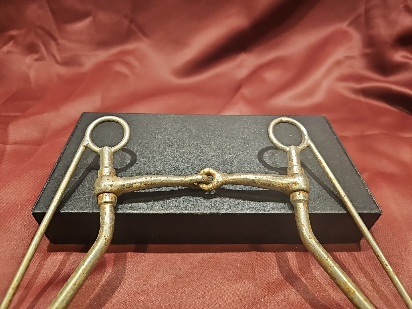 Used Long Shank Snaffle Bit Copper Mouth 5 In
