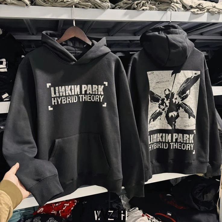 2025 Trend Linkin Park Printed Rock Band Punk Vintage Street Hoodie