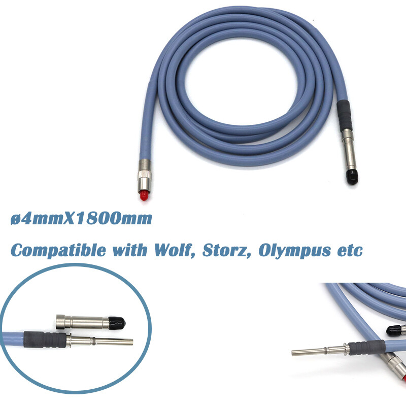 Fit Wolf Fiber Optic Cable Endoscope Guided light beam 4mmX1.8M Cold Light Soure