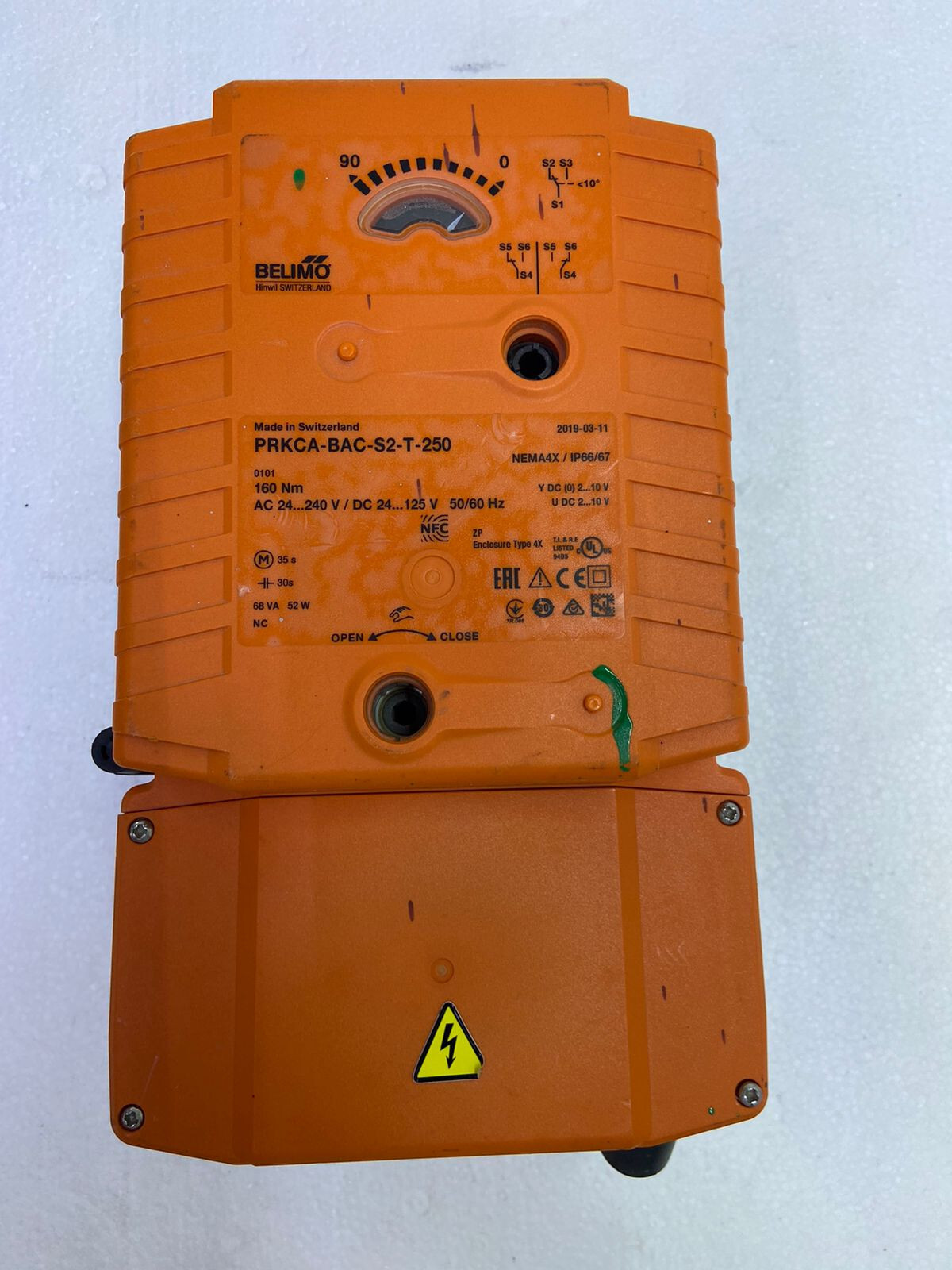 BELIMO ROTARY ACTUATOR PRKCA-BAC-S2-T-250 ,160Nm,  CH#157