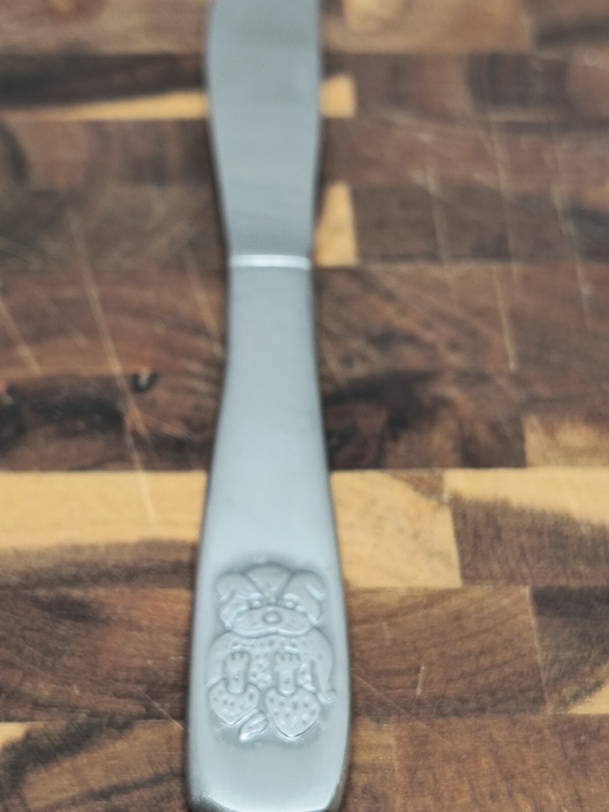 Amefa Flatware Kids 3 Piece Set Stainless 18/0 Bear Design On Handle