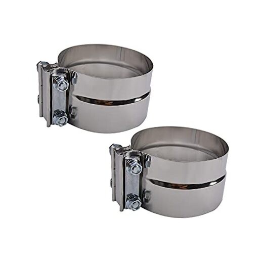 4 inch Exhaust Clamp Stainless Steel Muffler Band Clamps for 4" 4" - 2 PCS