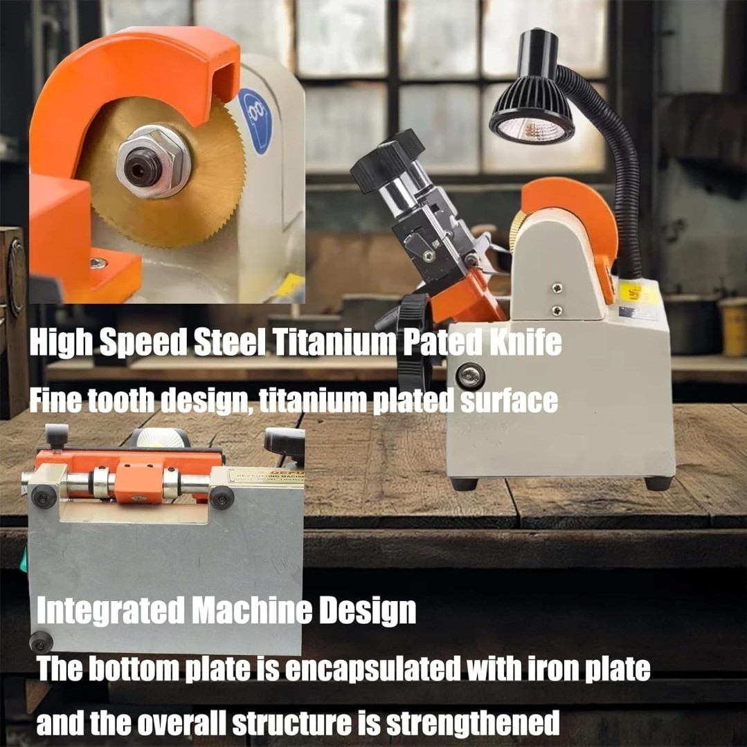 Key Cutting Machine with LED Lighting, Automatic Key Cutter, High Precision...