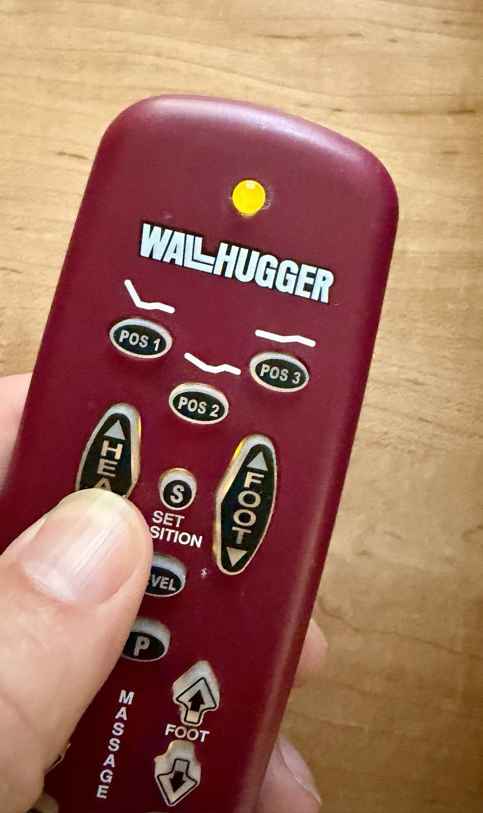 Leggett & Platt Wallhugger S-Cape Adjustable Bed Remote KSMBR20543T, Red