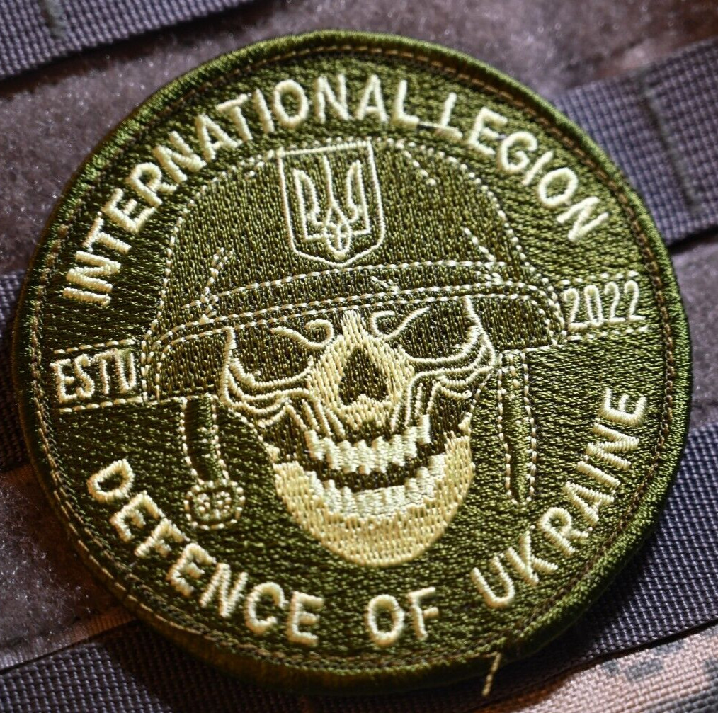 UKRAINE FREEDOM DEFENDER BRIGADE 2022 vêlkrö OD PATCH:⭐INTERNATIONAL LEGION ⭐
