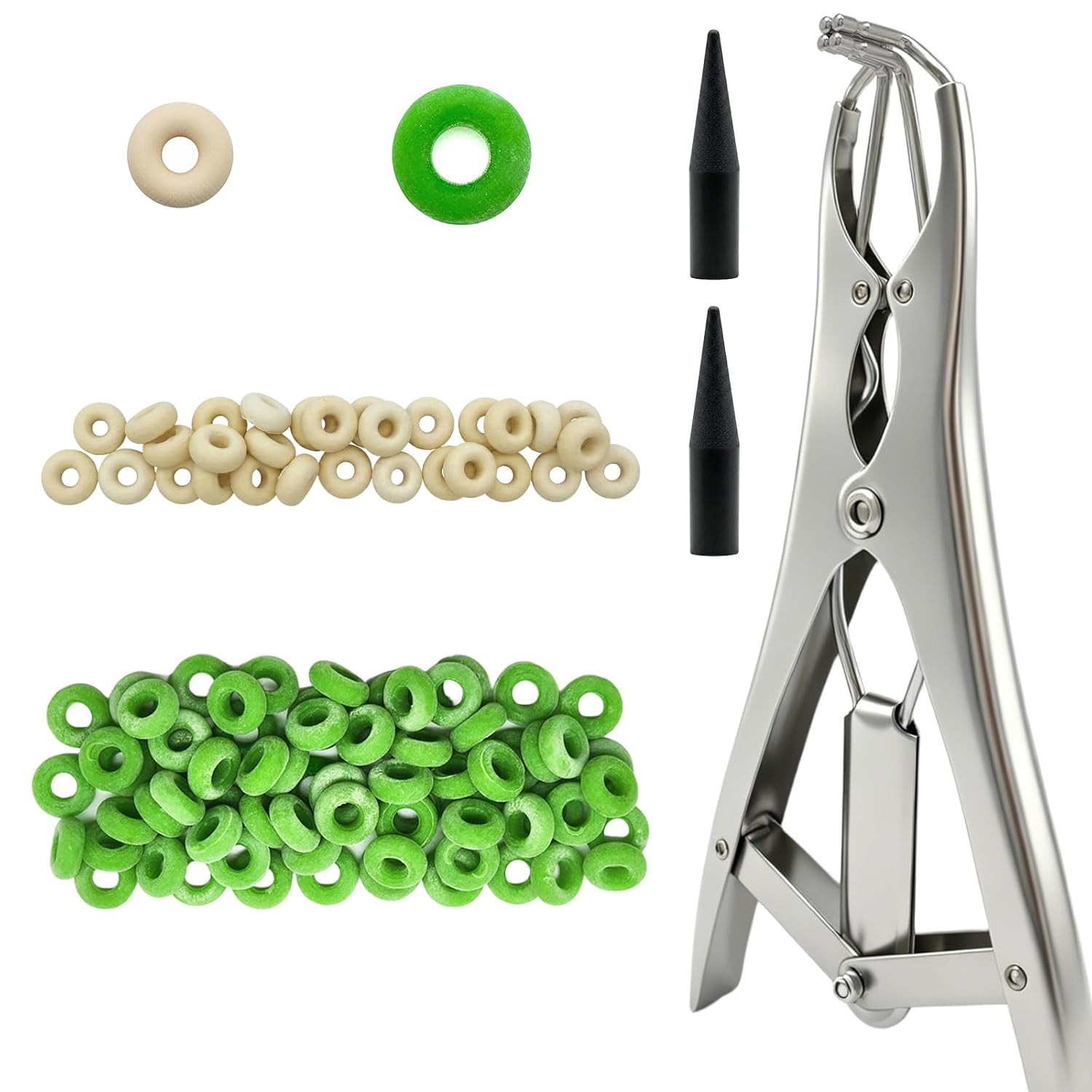 Goat Banding Kit, Livestock Castration Bander with Stainless Steel Expander Plie