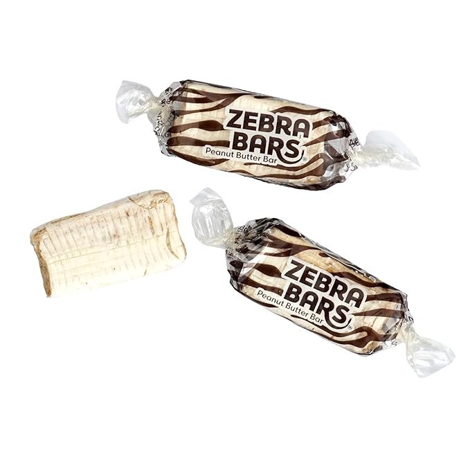 Atkinson's Zebra Peanut Butter Bars | Delicious Bulk Candy | 1,2 LB | Free Ship!