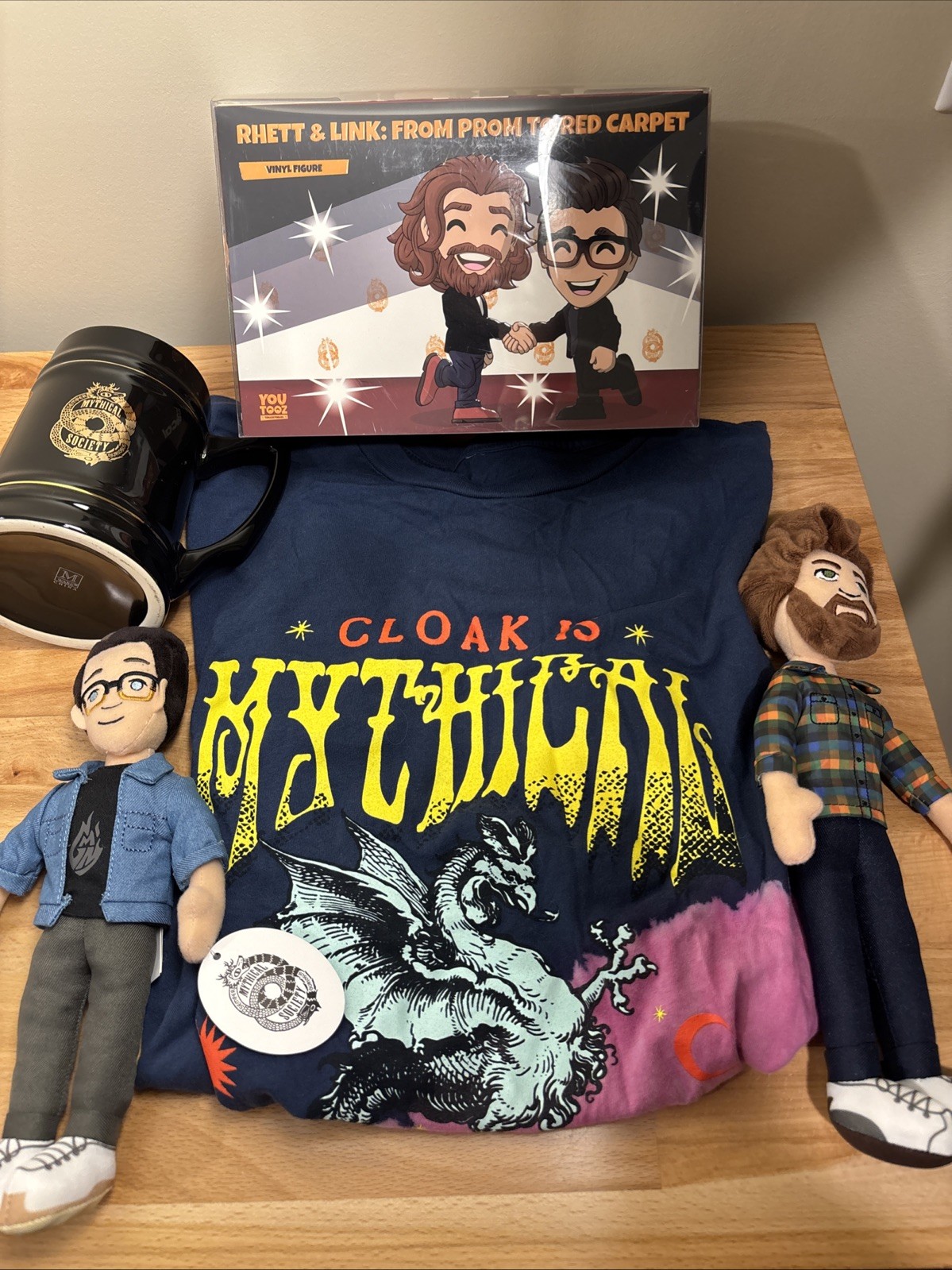Rhett And Link Mythical Society Vinyl Figure Plush Dolls Mug Cloak Brand Tshirt