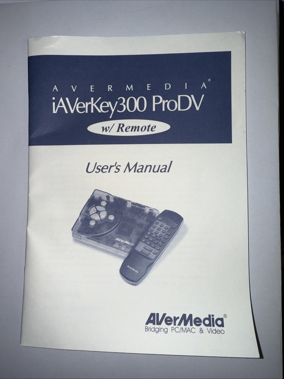 AVERMEDIA AVerkey 300 User's Manual Paperwork Book