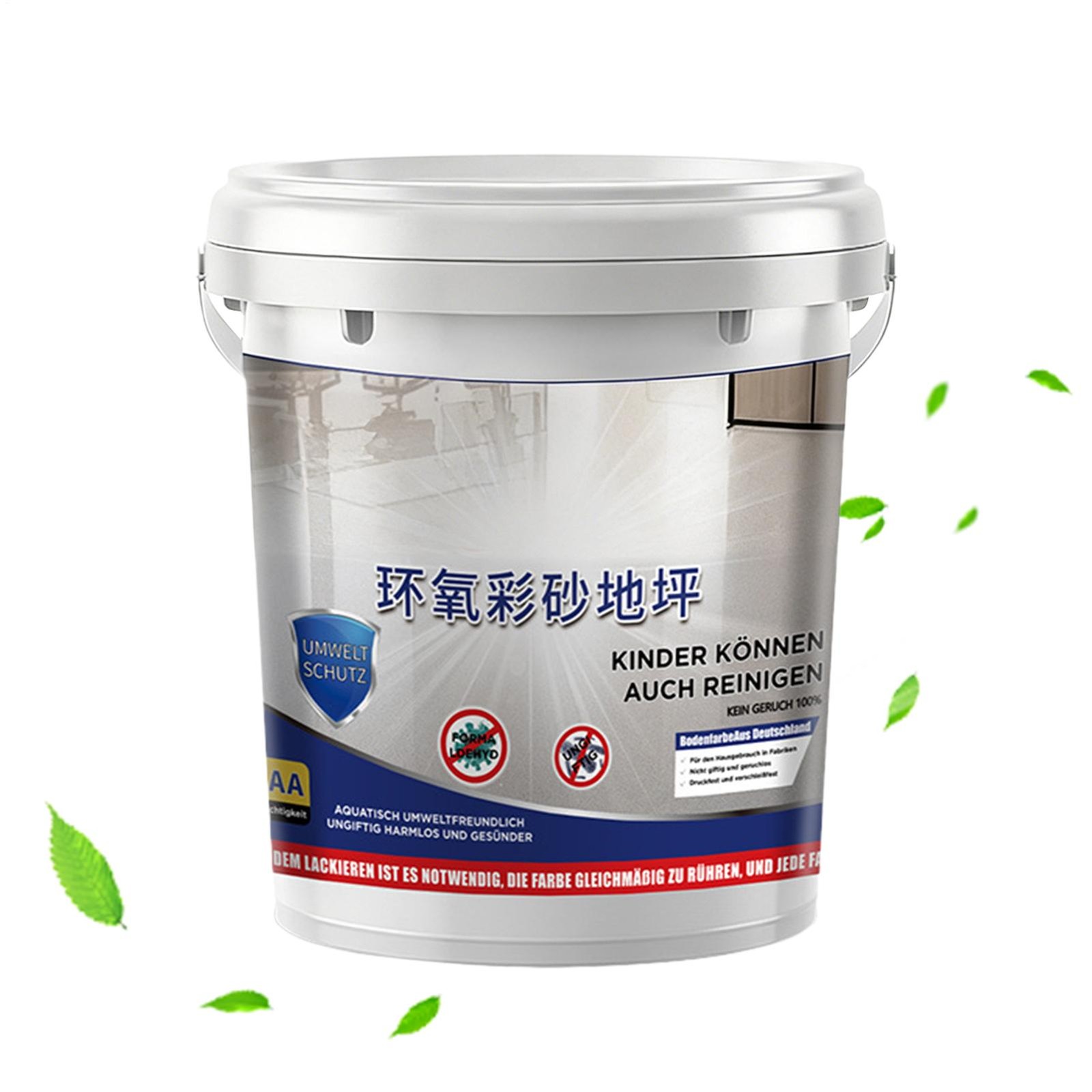Epoxy Colored Sand Floor Paint, High-Gloss Self-leveling Epoxy Floor Paint 500ml