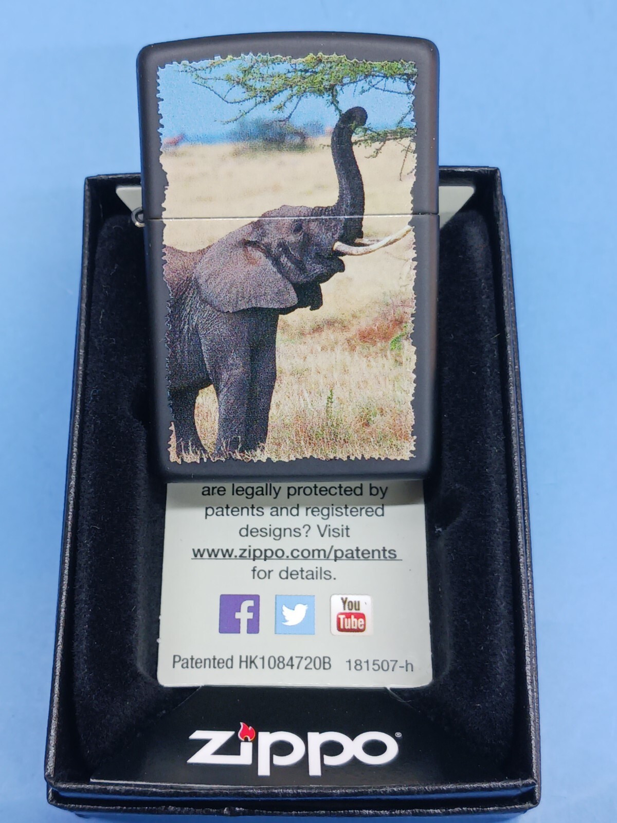 Zippo Elephant Black Matte 28666