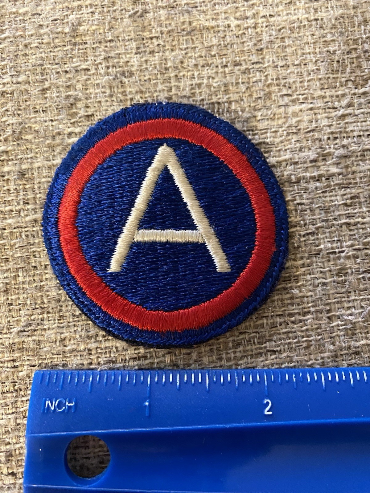 WWII US Army 3rd Army Patch - Patton White A INV11168