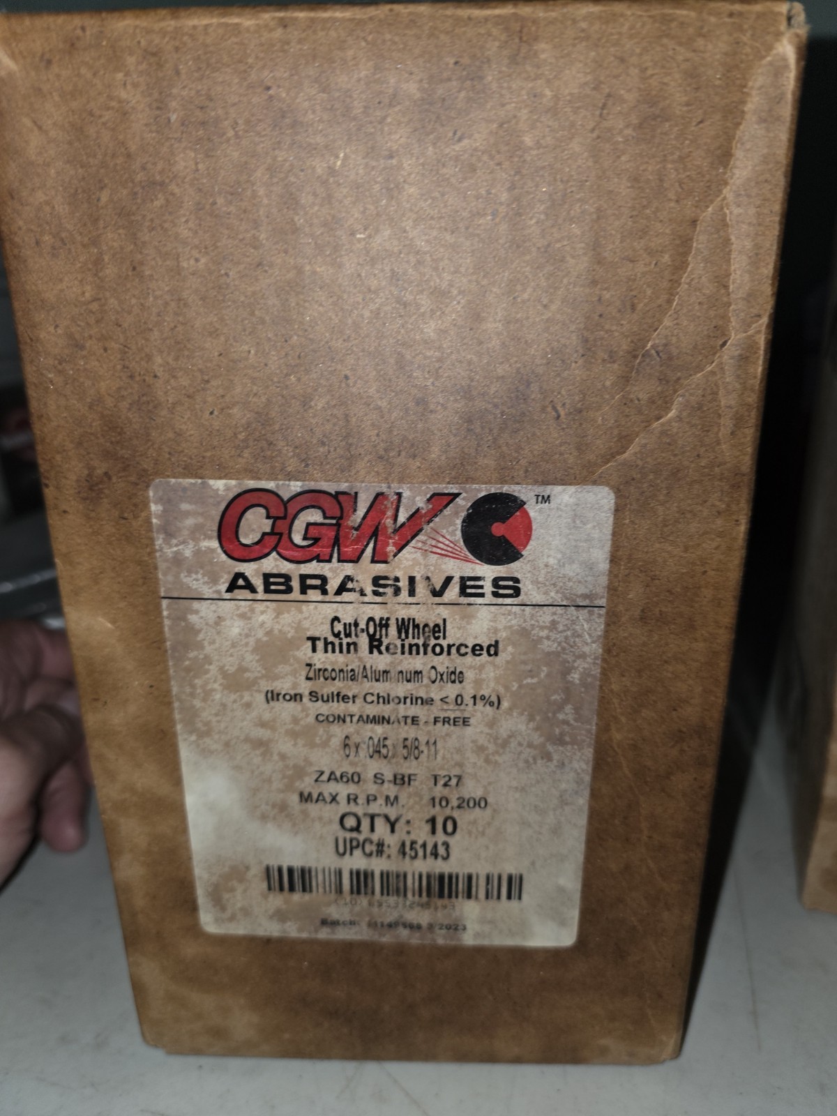 CGW 45143 6 x .045 x 5/8-11 27 ZA60-S-BF Quickie Cut - 10 Pack