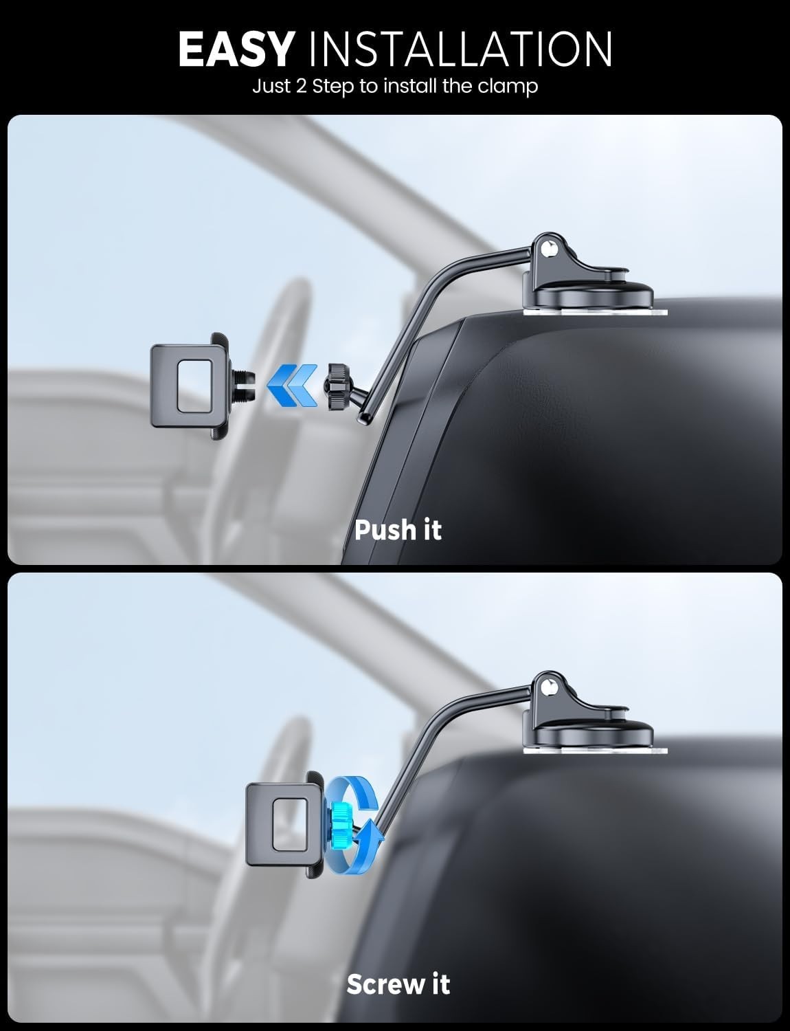 Versatile Tablet Clamp with 360° Rotation for Complete Viewing Flexibility