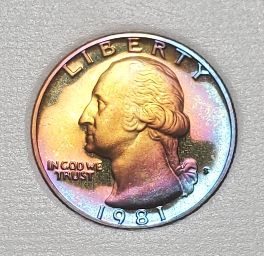 TONED 1981 S WASHINGTON QUARTER PROOF UNC #P230