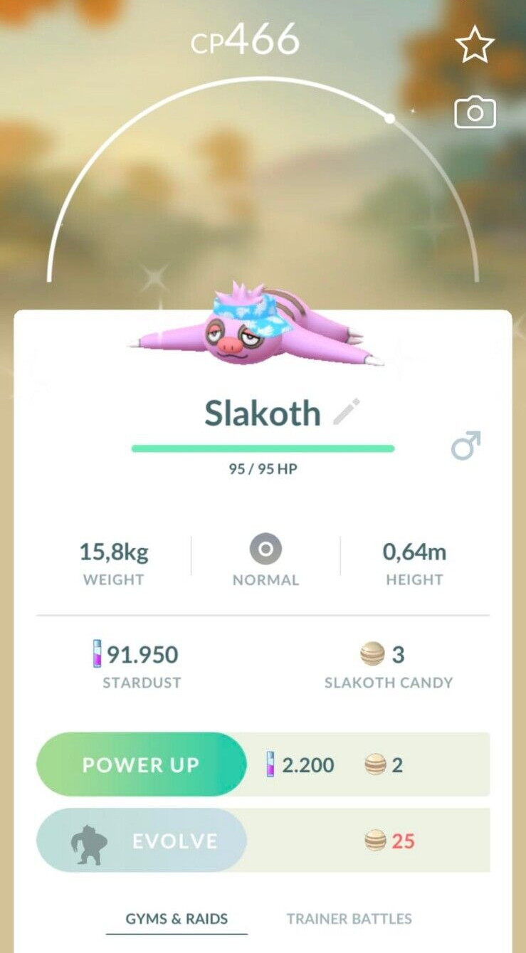 Shiny Slakoth wearing a visor - PTCs - Read Description