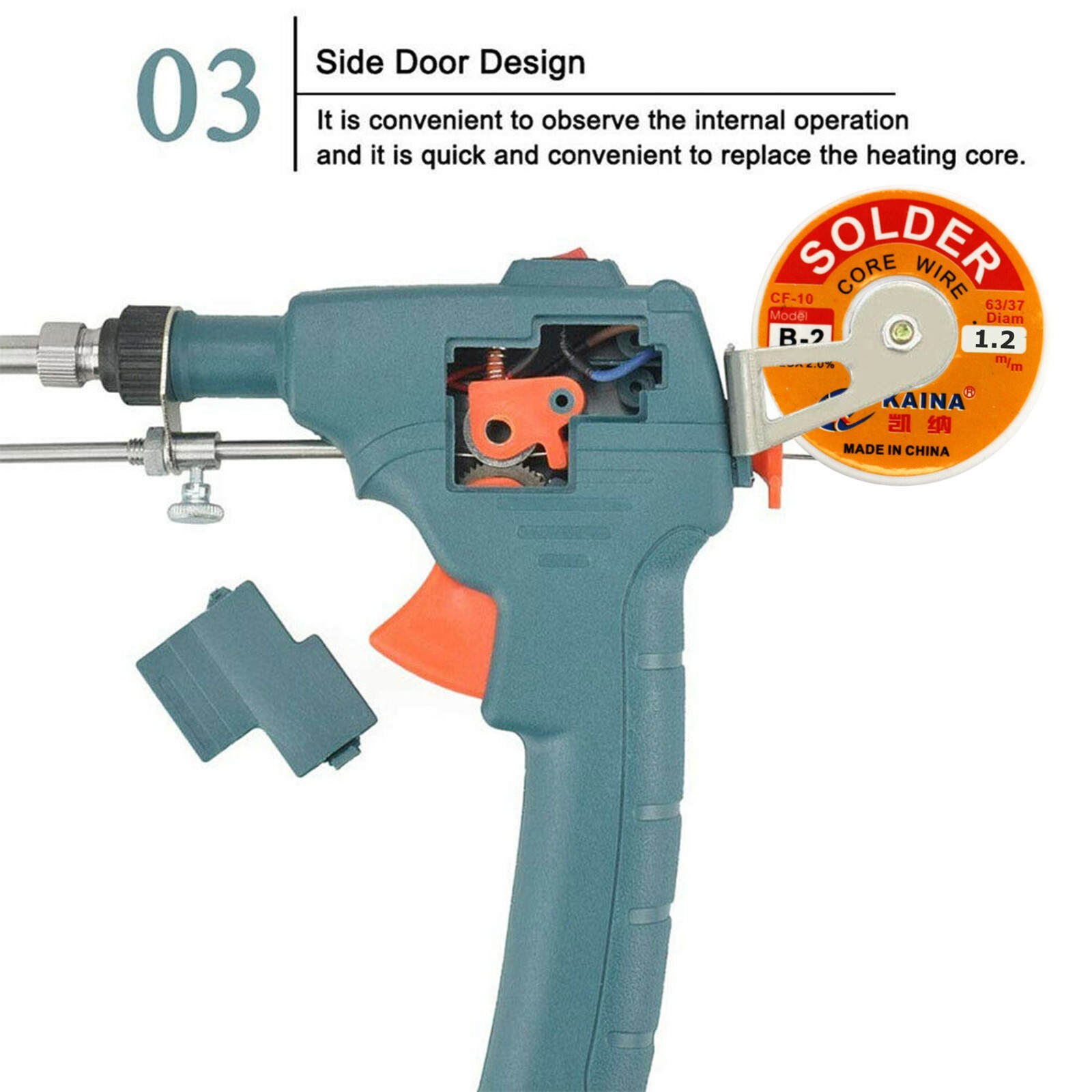 Auto Electric Soldering Iron Gun With FLUX 2% Solder Wire Tin wire 50g 60Watt