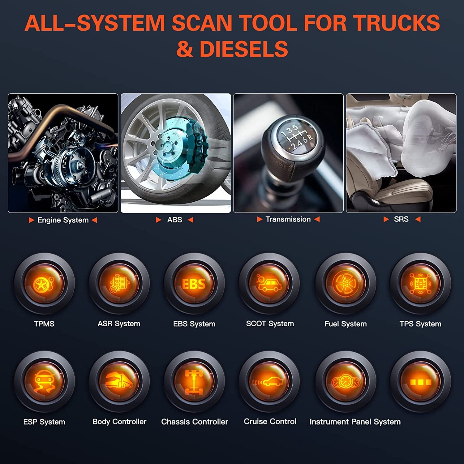 Diesel Heavy Duty Truck Scanner Diagnostic DPF Regen for Cummins Detroit Paccar