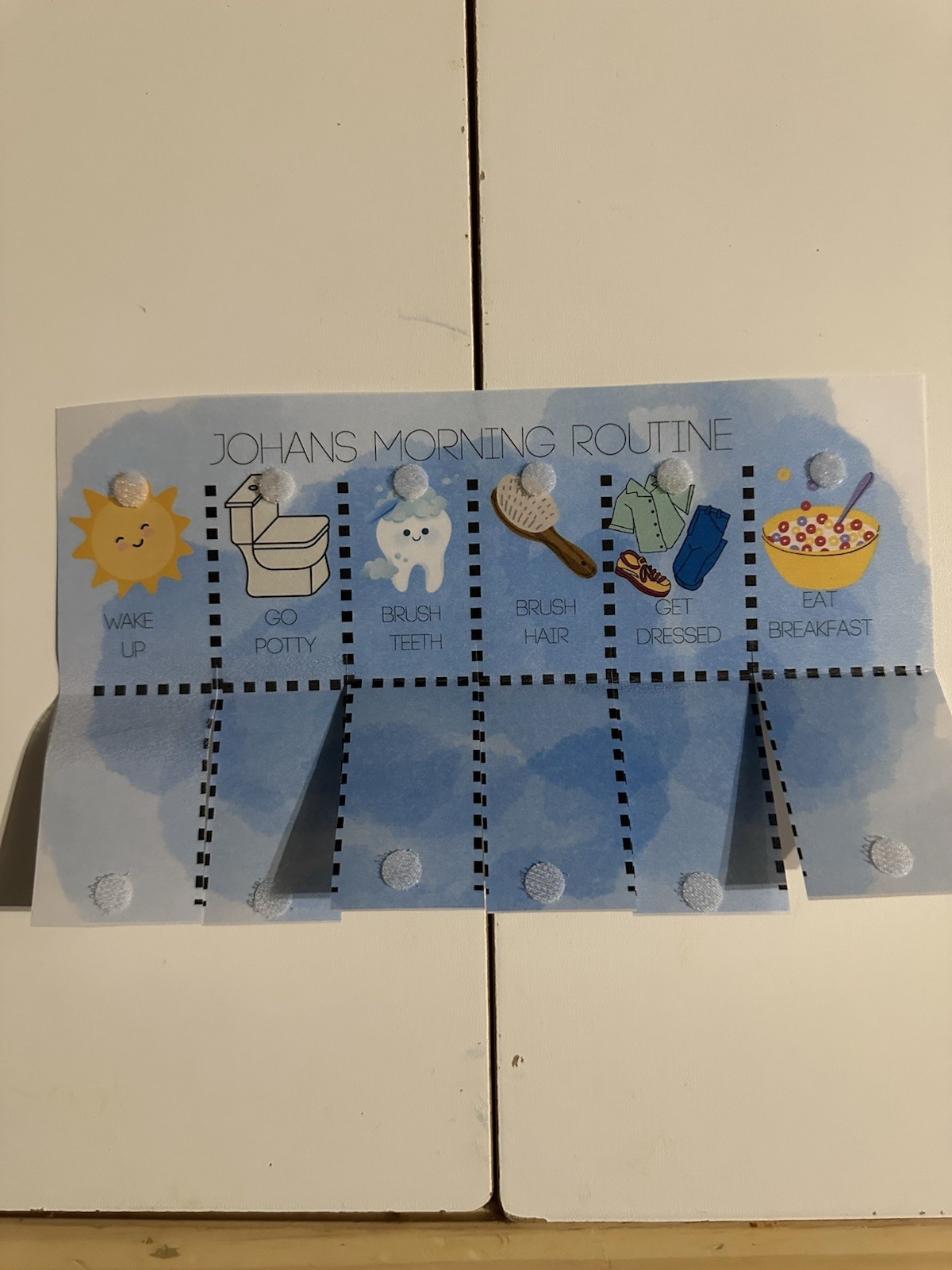 Child’s Morning Chore Chart - Customizable With Your Child’s Name & Chores