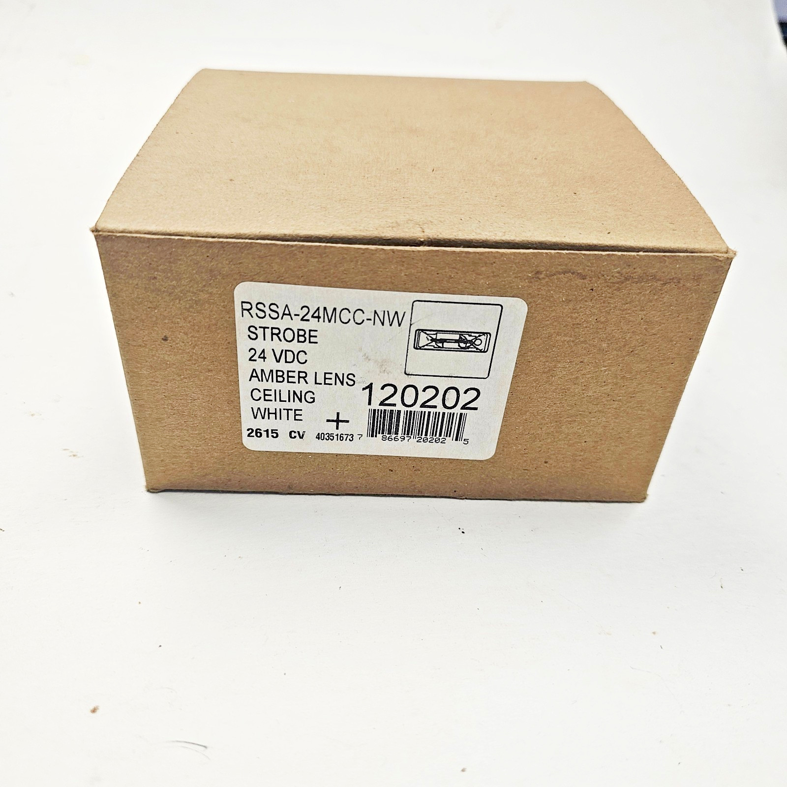 Cooper RSSA-24MCC-NW Strobe 24VDC Amber Lens Ceiling NEW