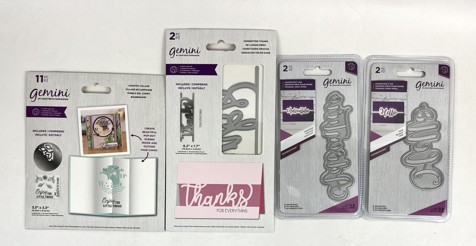 Mixed Lot of 4 Packs Gemini Papercraft Dies Crafters Companion