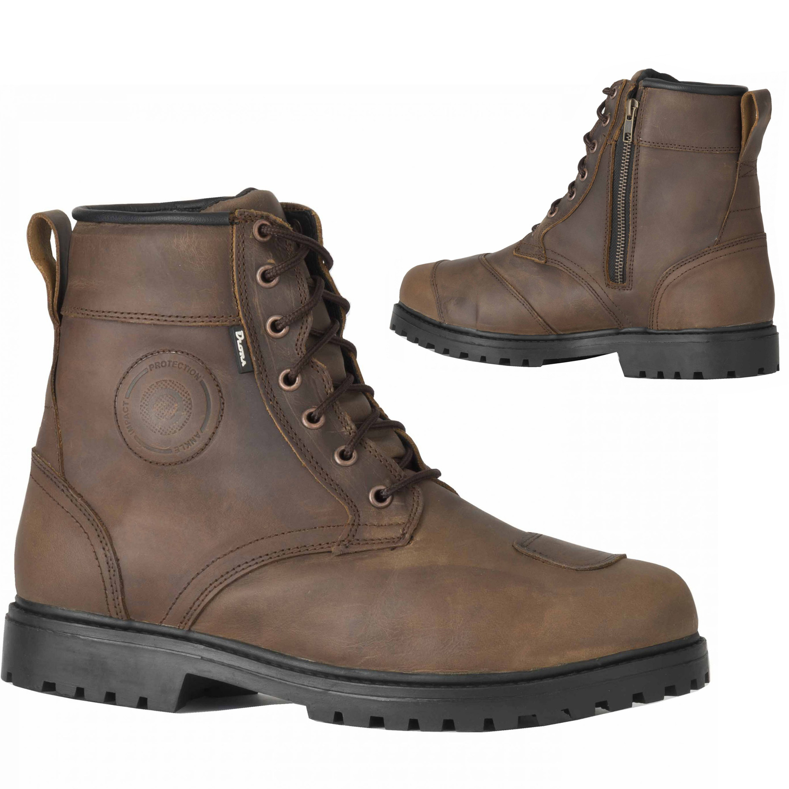 Diora Renegade Casual Motorcycle Boots Waterproof Everyday Short Motorbike Shoes