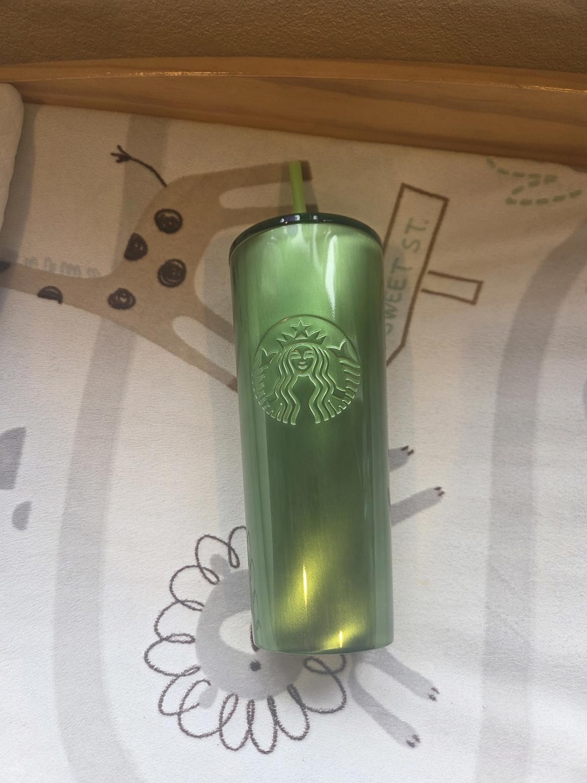 Starbucks grinch Green Stainless Steel Tumbler with Straw- venti size