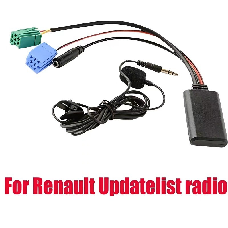 Bluetooth AUX Adapter 6+8PIN with Mic for Renault Update List Radio