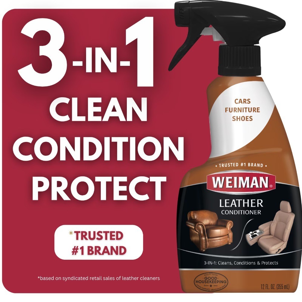 Leather Cleaner and Conditioner for Furniture Car Seats Bags Shoes UV Protection