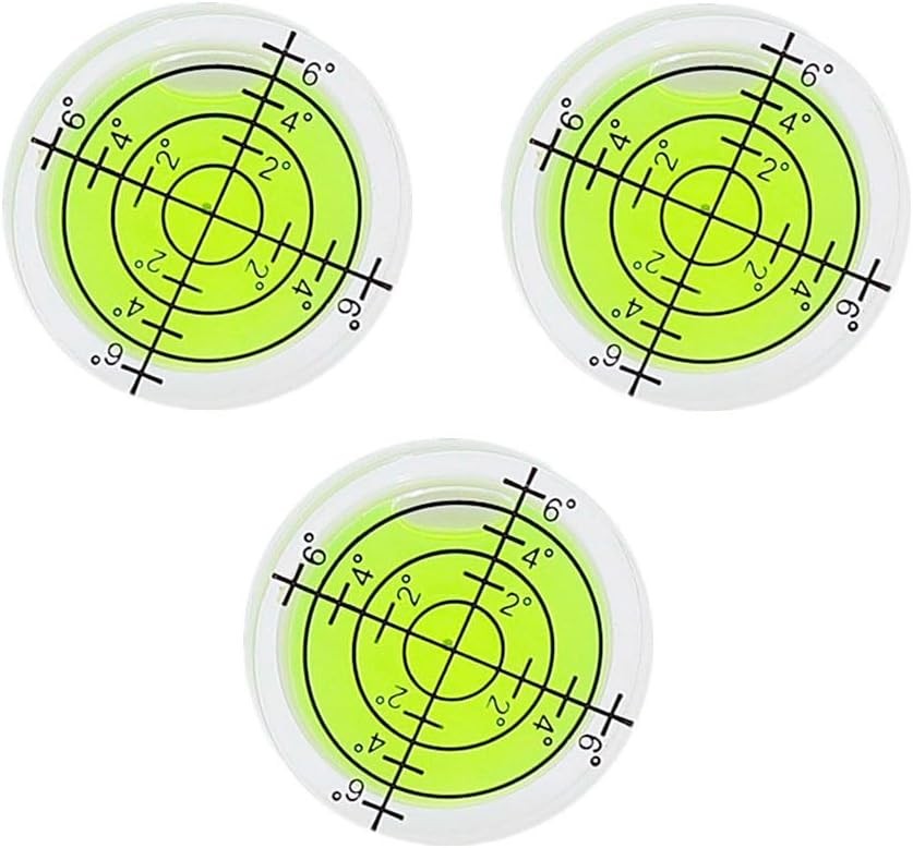 3Pcs Small Circular Bubble Levels 32x7mm Round Spirit Level Measuring Layout Too