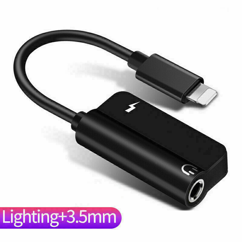 3.5mm Headphone Jack AUX Splitter Adapter and Charger for iPhone 12,11,XS,X,8,7