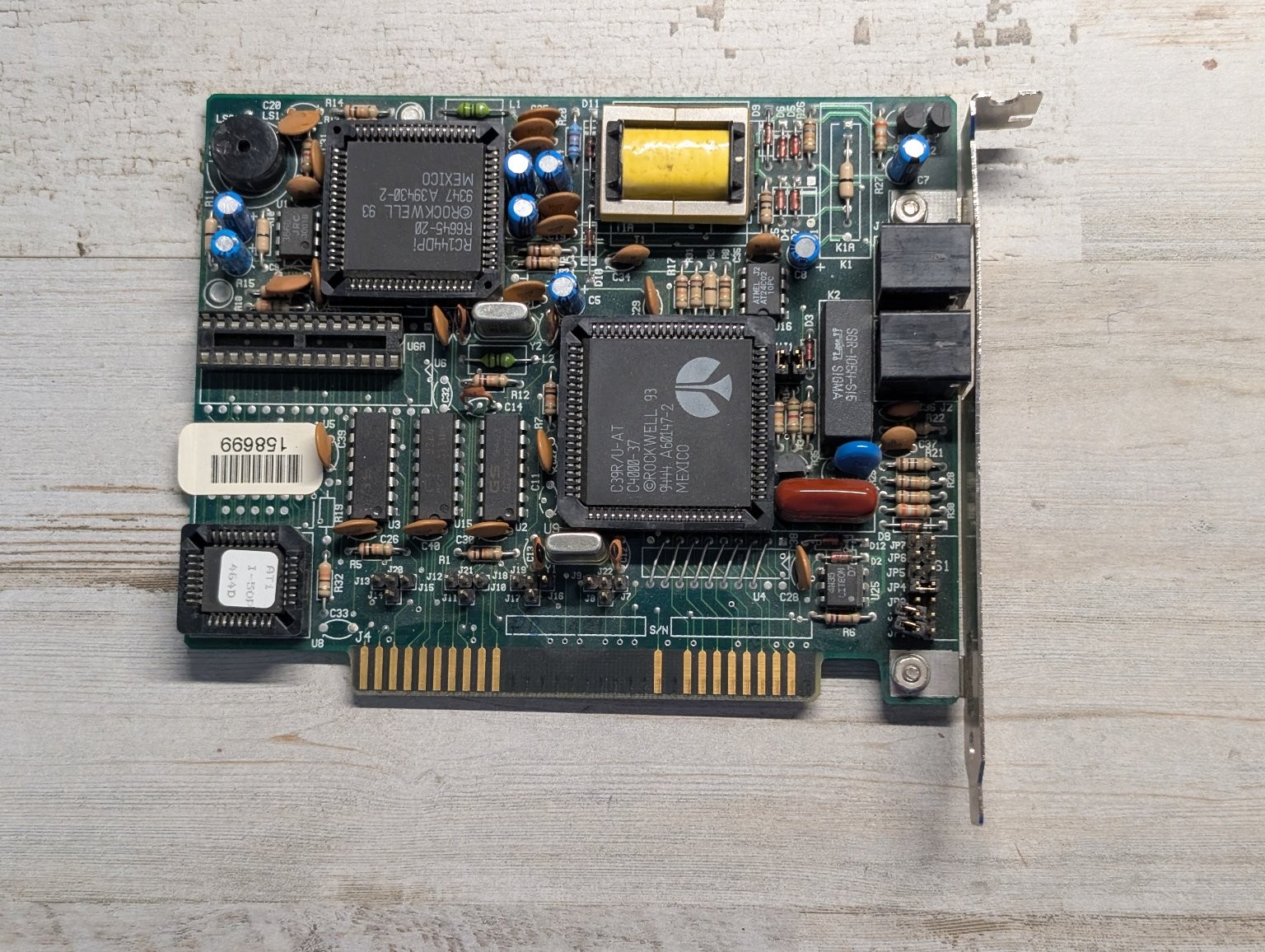 Rockwell 14.4k ISA Modem Card 158699 Vintage PC Retro