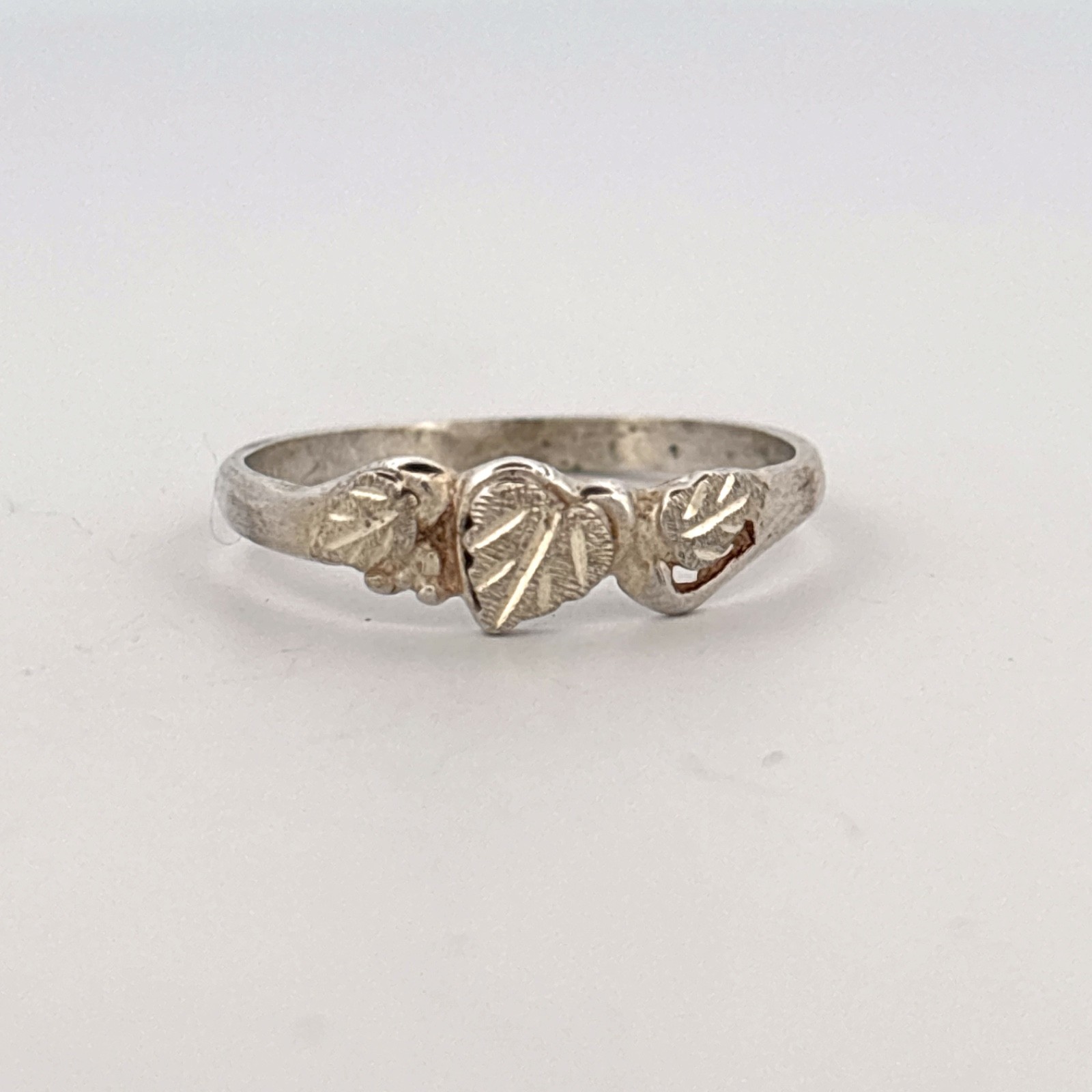 Vintage Black Hills Gold Sterling Silver 925 Leaf Nature Floral Motif Various Sz