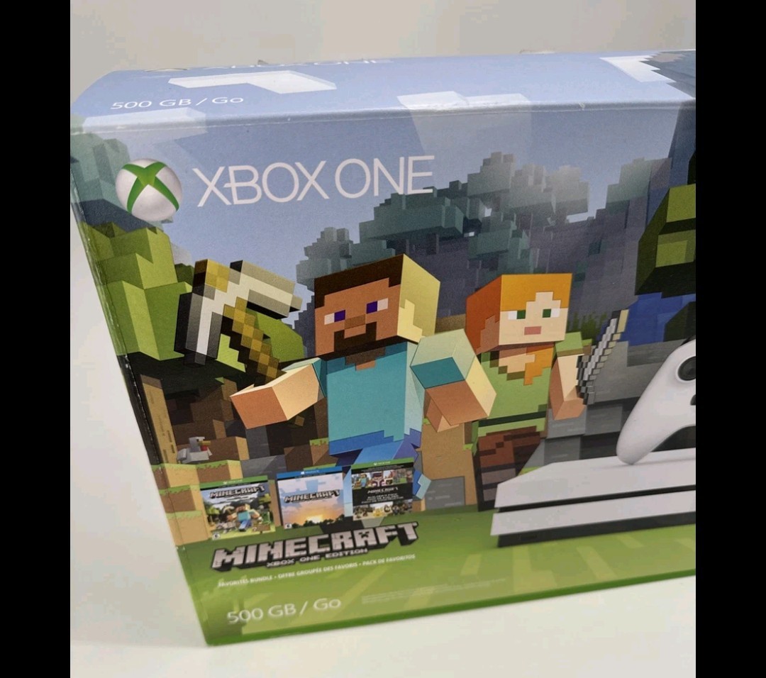 Microsoft Xbox One S 500GB White Minecraft Bundle BOX ONLY NO CONSOLE!!!!SEE PIC