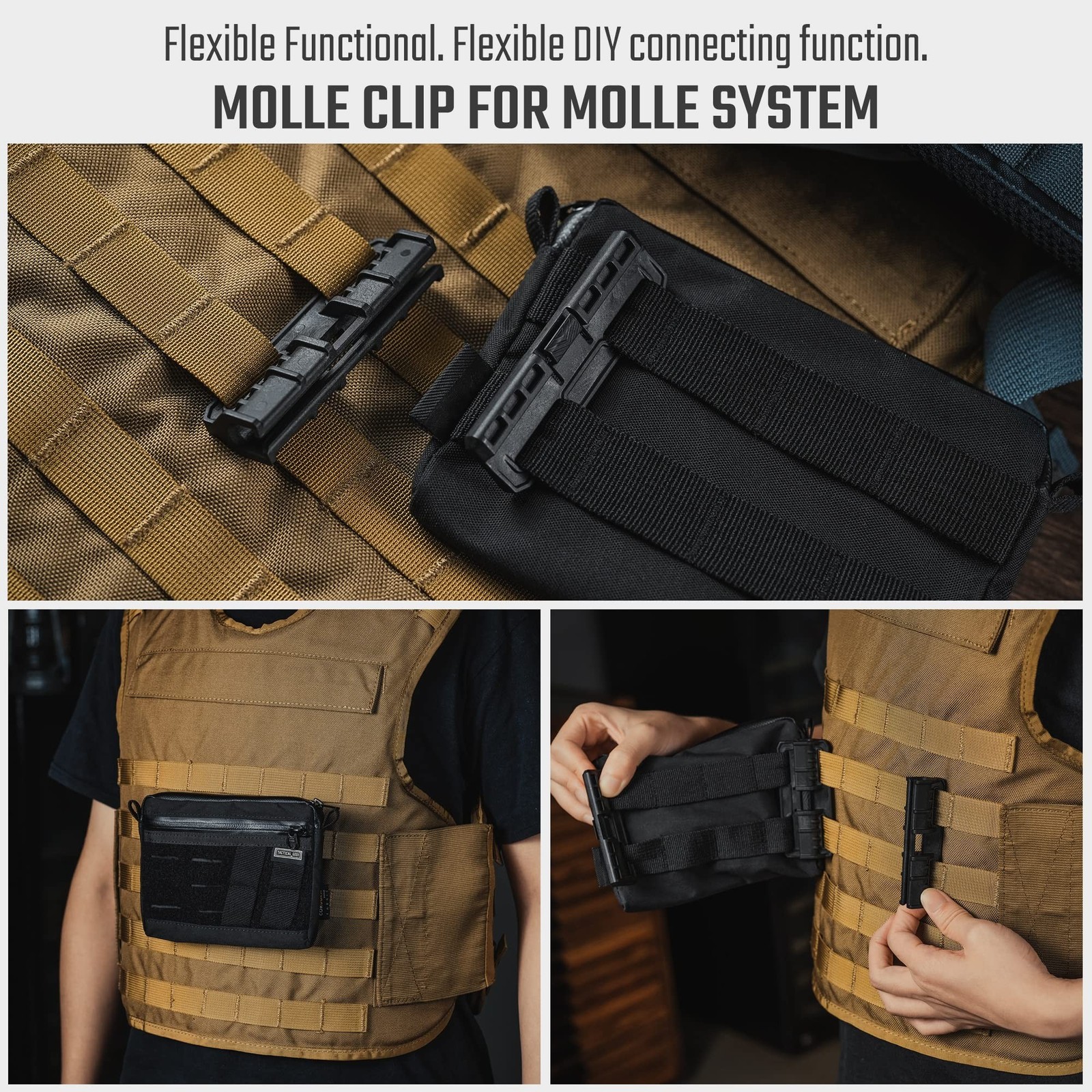 TACTICAL_GEEK TGCodeG6 Quick-Release Connect Buckles, No-Sew, Easy to Operate...