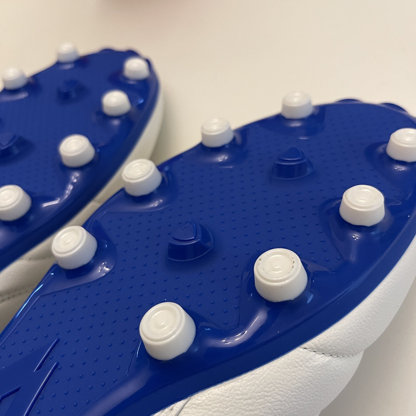 Lotto Stadio 200 III FG - Soccer Football Cleats - White Blue - US 13 EUR 47 NEW