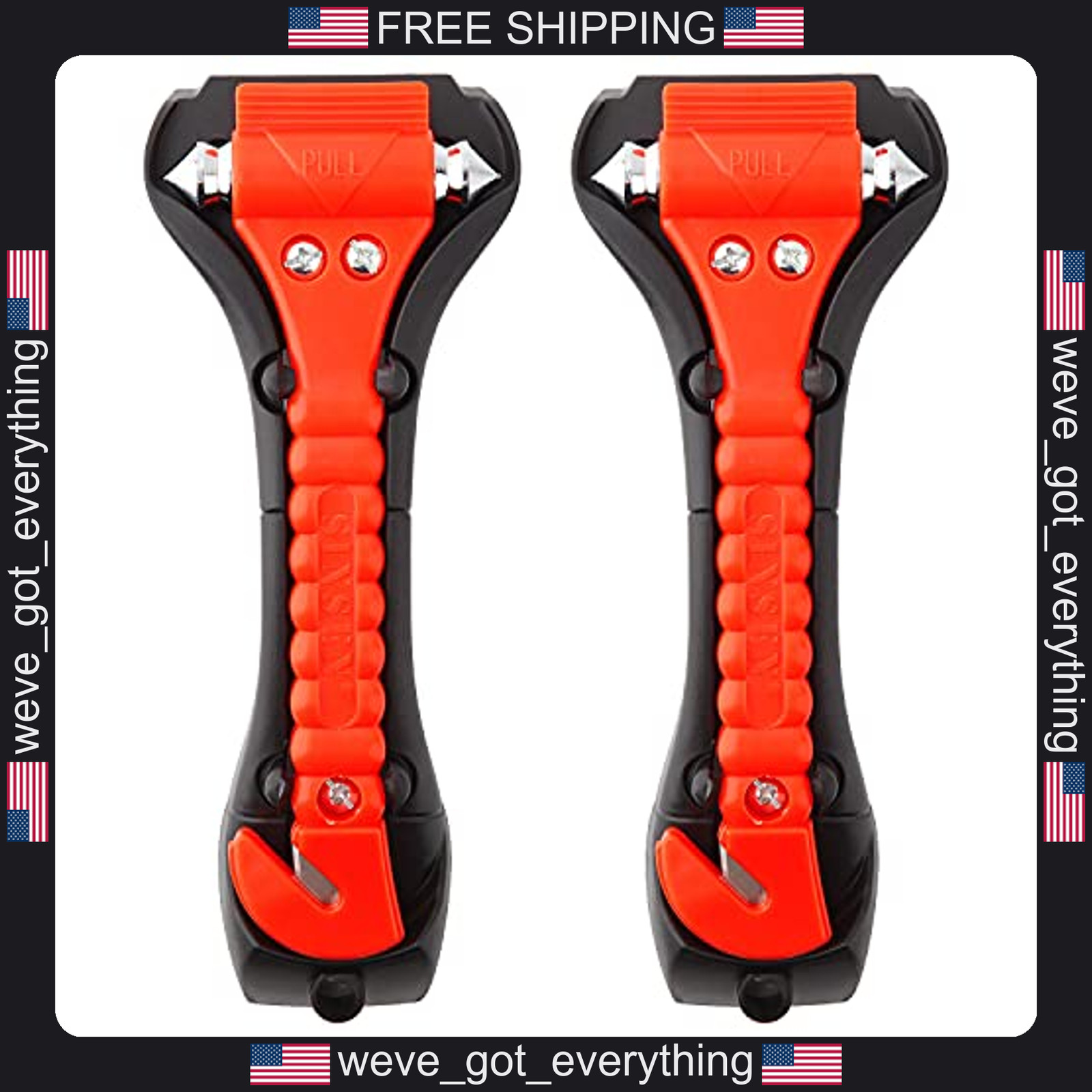 2 Pack Car Emergency Escape Tools with Window Breaker and Seatbelt Cutter