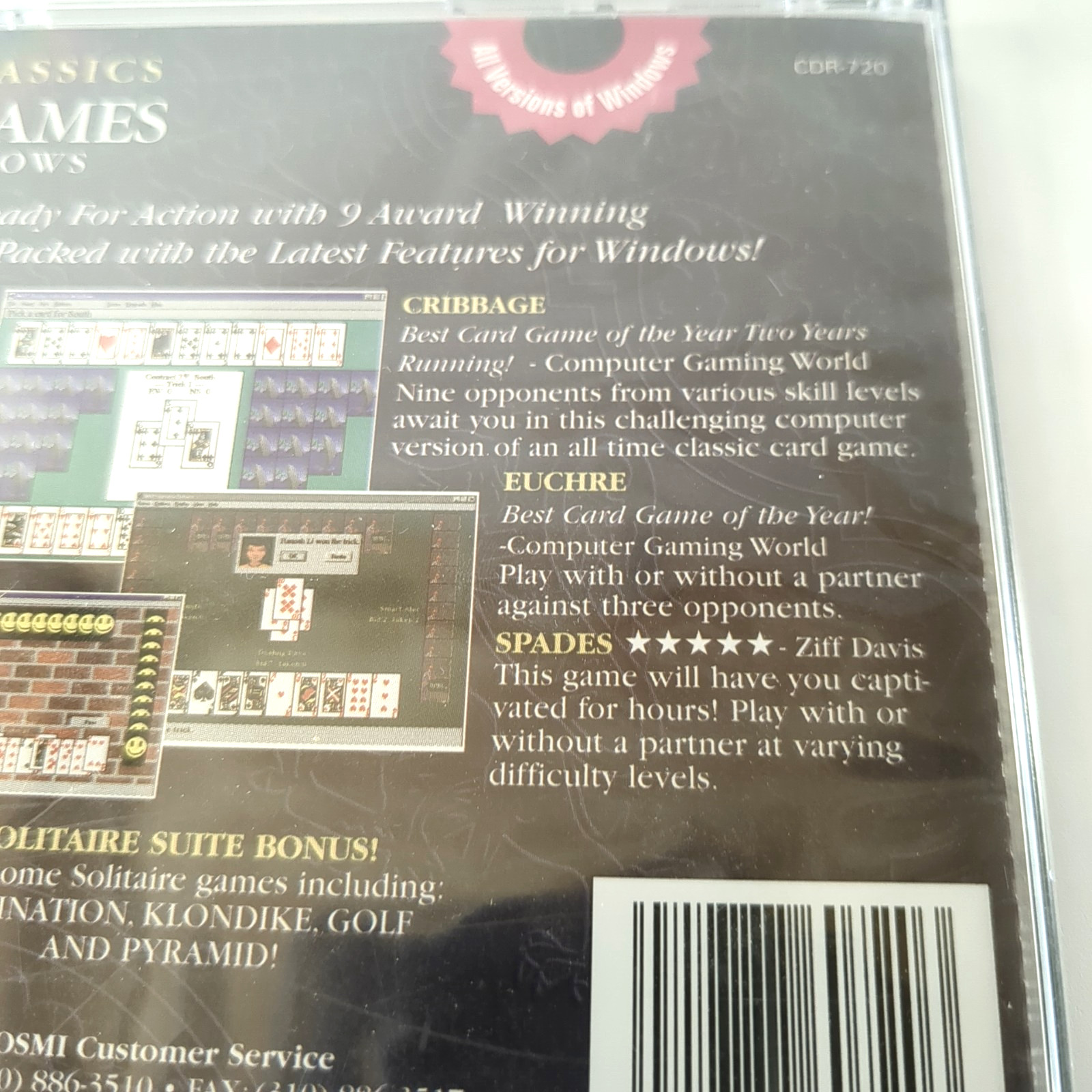 Vintage PC Game - Swift Classics Card Games for Windows CD-ROM - SEALED UNOPENED