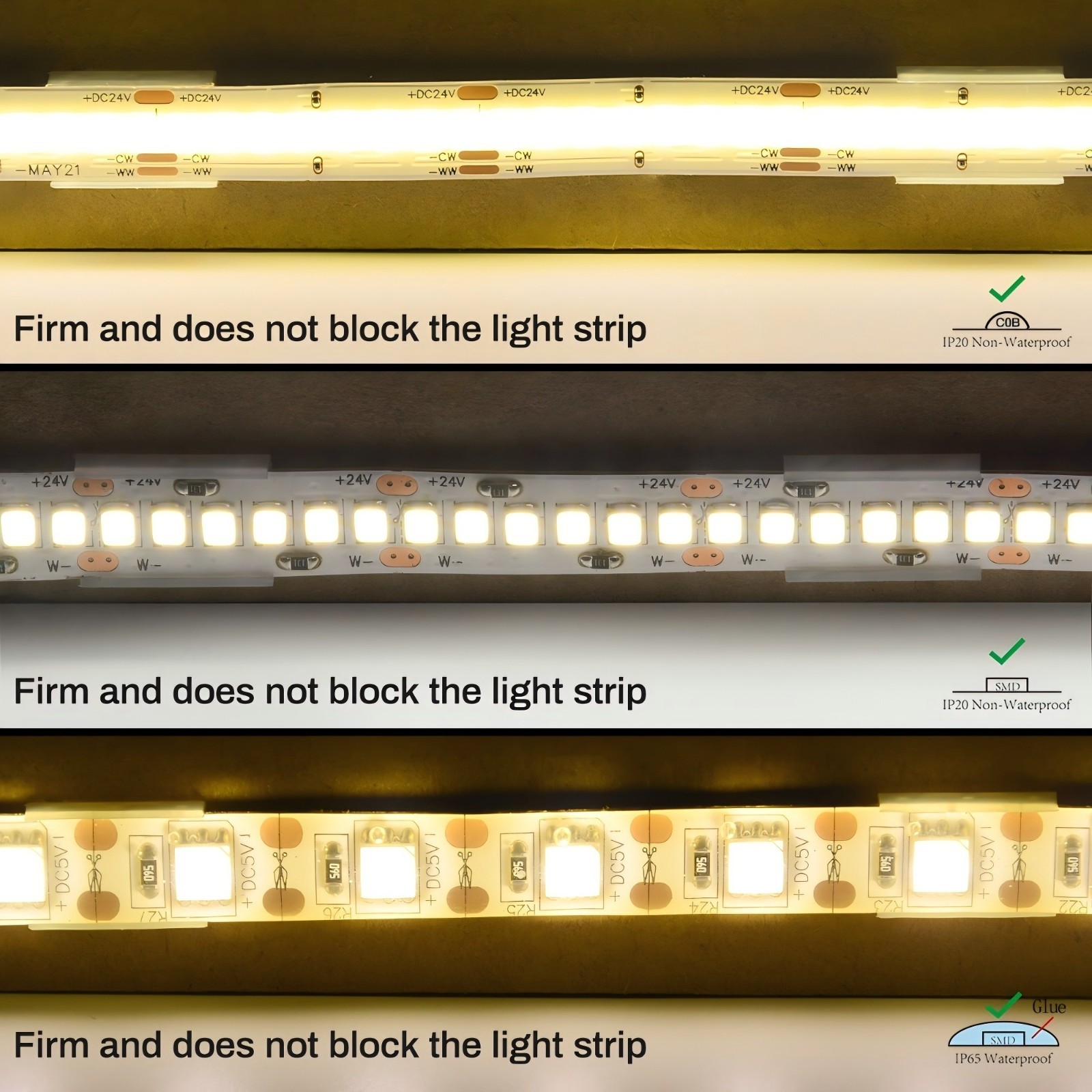 LED Strips Fixing Clips / Tape Light Holder-10PK
