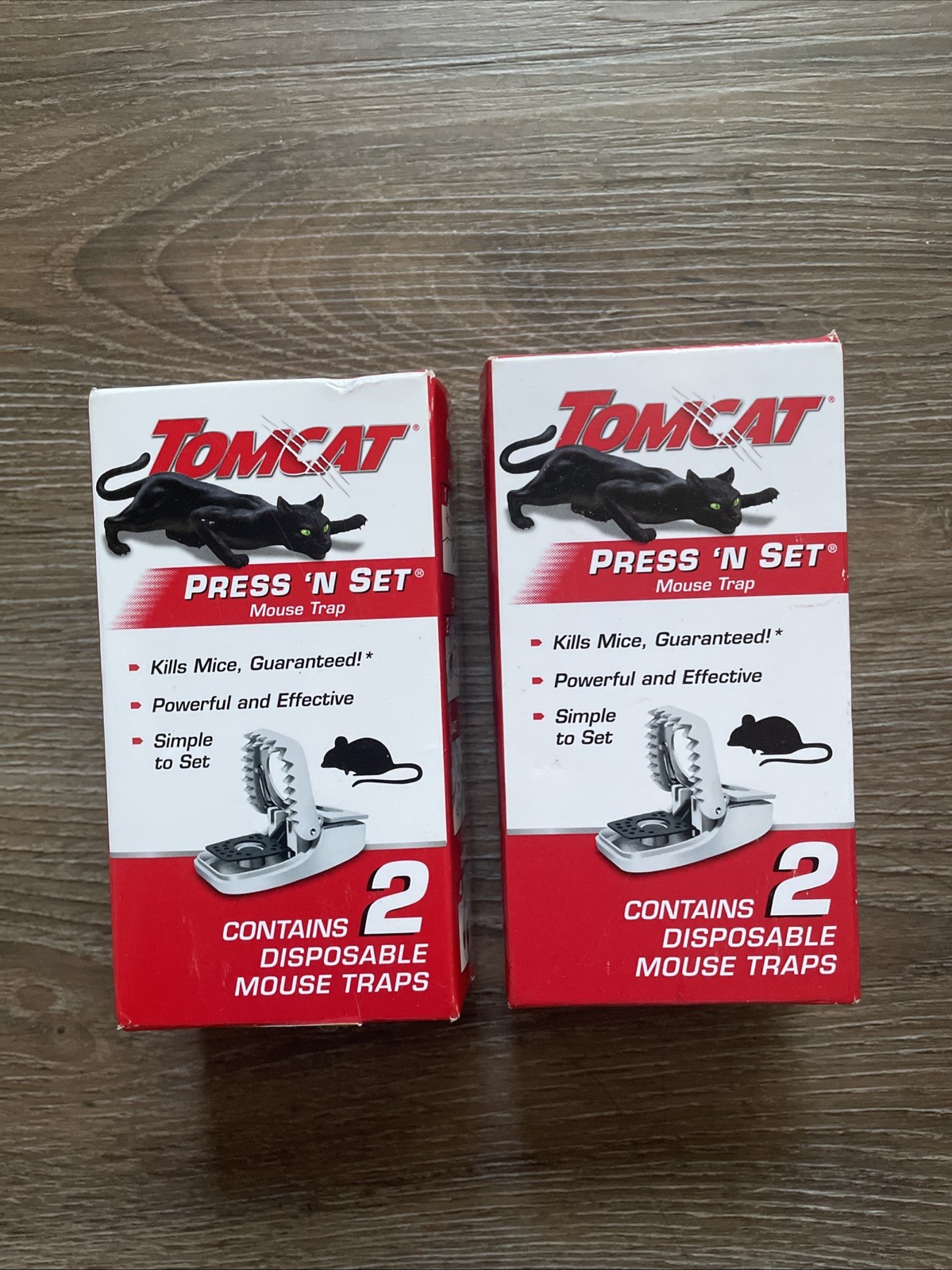 2-boxes (4 Traps) New Tomcat Press 'N Set Mouse Trap for Indoor or Outdoor