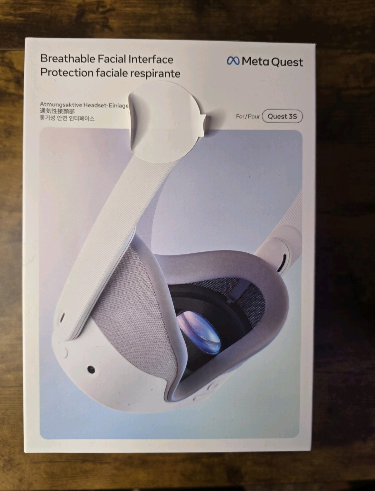 Meta Quest Breathable Facial Interface for Quest 3S Headset White/Gray