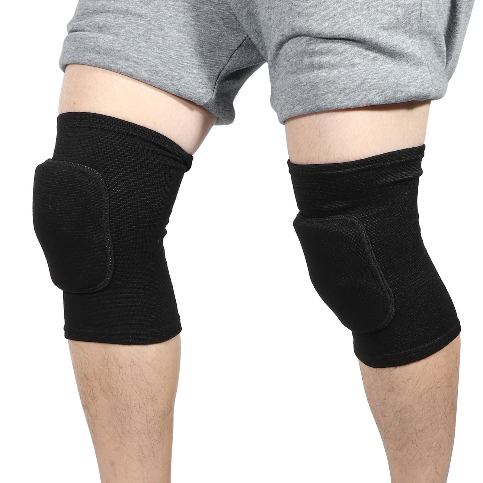 1 Pair Black Knee Brace Sponge Protection Size M