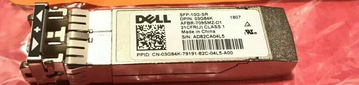 NEW DELL 10Gb 03G84K 10Gbase-SR SFP+ Transceiver 3G84K SFP-10G-SR WTRD1 400pcs