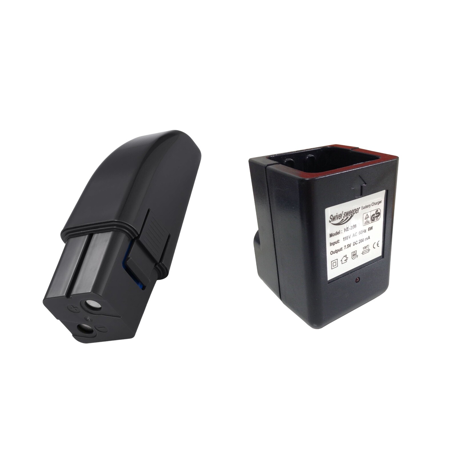 Wall Charger and Replacement Battery for Cordless Swivel Sweeper Max Models