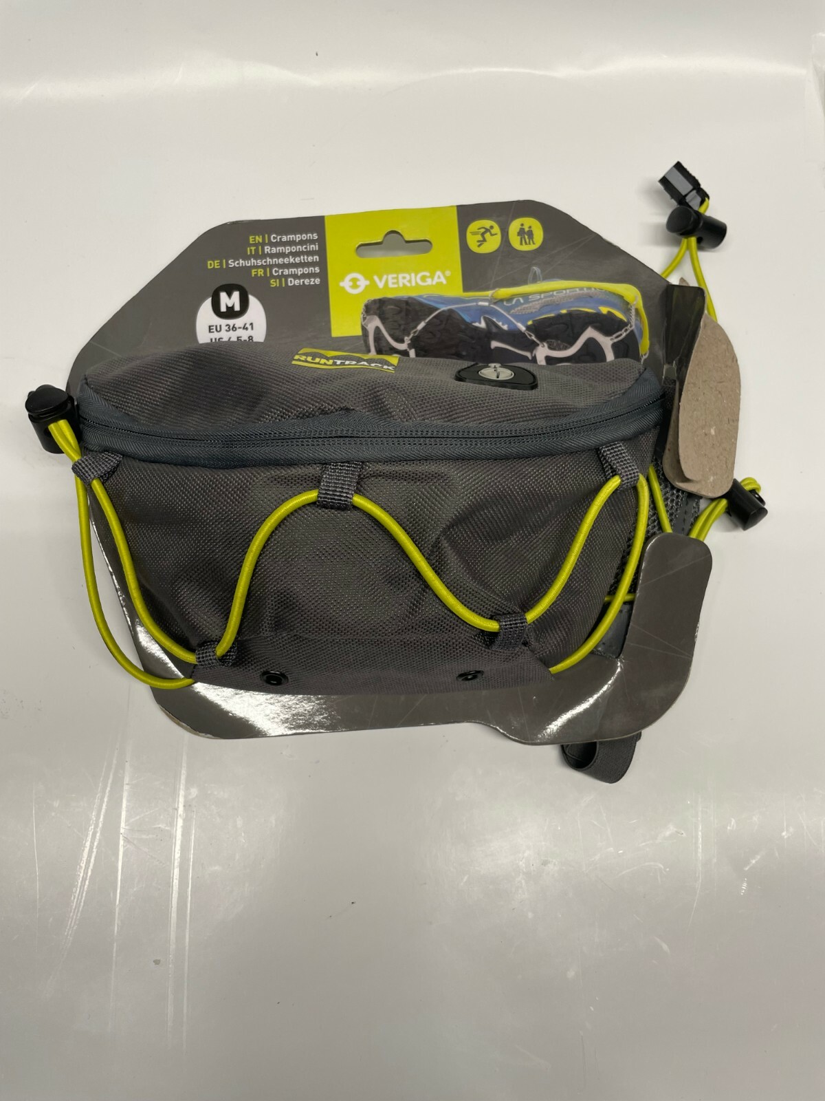 Veriga run Track Size M 4.5-8 Gray Yellow Hip Pack Grip New Free Shipping