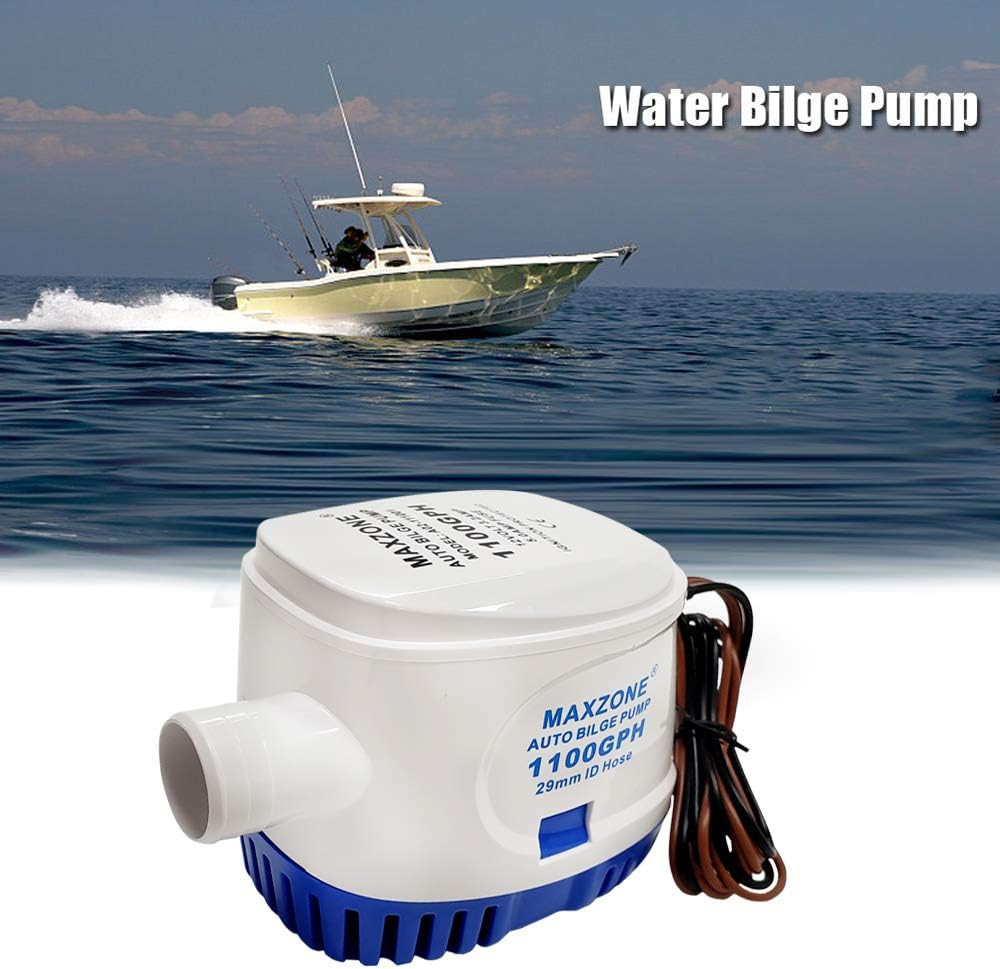 MAXZONE Automatic Submersible Boat Bilge Water Pump 12V 1100Gph Auto with Float