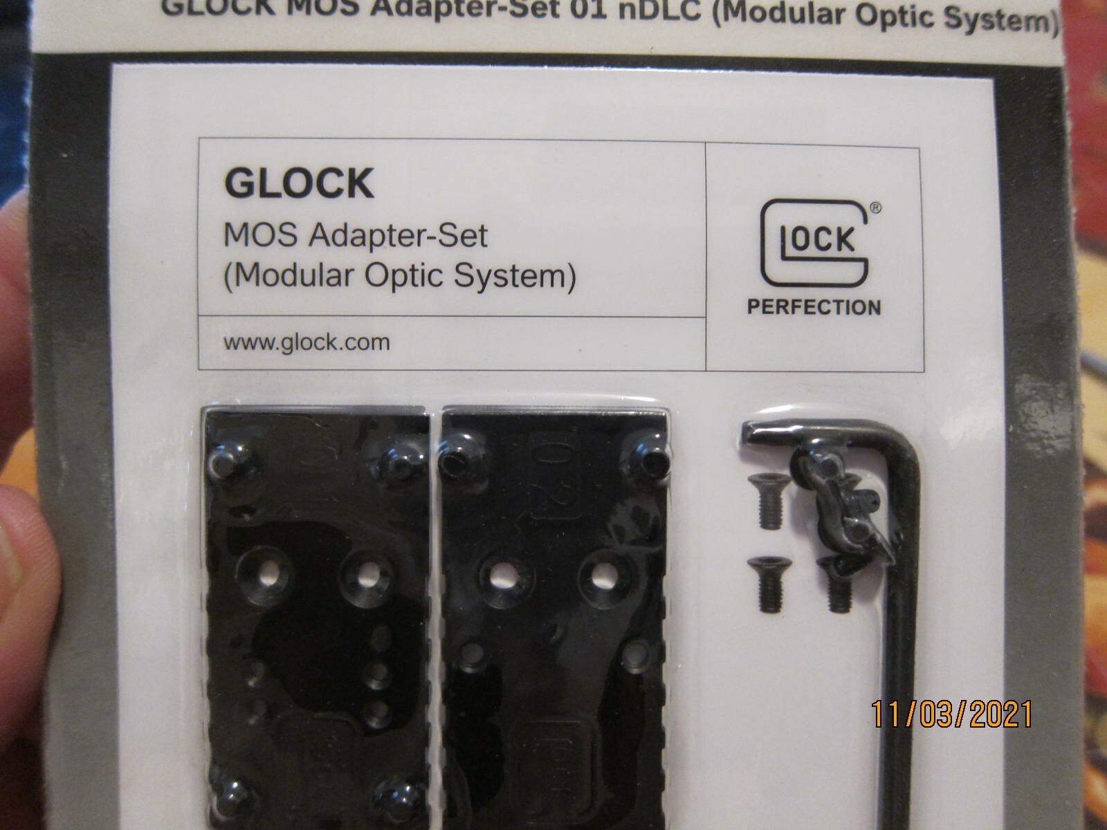 Glock MOS Adapter Plate Set 01 nDLC For 25.5 mm Slide (Modular Optic System)